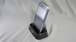 アクロス iPhone4S対応 iPhone用クレードル ブラック BP-CLDB